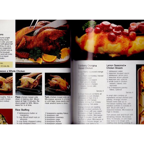 The Joy of Microwaving HC DJ 1986 700 Photos 450+ Recipes Vintage Cookbook - Picture 4 of 10